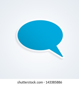 The paper Speech bubble icon. Vector illustration.