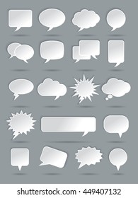 Paper Speech Bubble Icons
