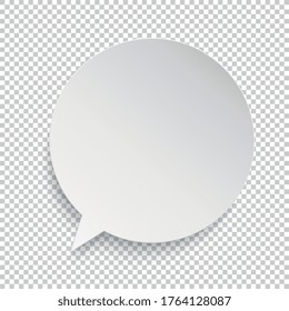 paper speech bubble Infographic design, for your own design on checked transparent background. Vector illustration. Eps 10 vector file. 