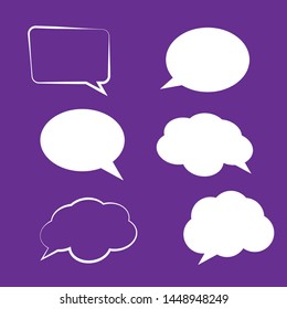 Paper Speech Bubble. Stickers of speech bubbles vector