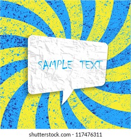 Paper Speech Bubble, Vector Illustration