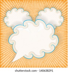 Paper Speech Bubble, Vector Illustration