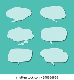 Paper Speech Bubble, Vector Illustration 