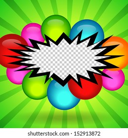 Paper Speech Bubble, Vector Illustration 