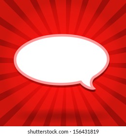 Paper Speech Bubble, Vector Illustration 