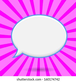 Paper Speech Bubble, Vector Illustration 