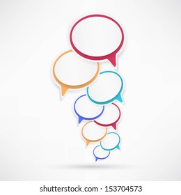 paper speech bubbles.