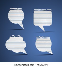 Paper speech bubbles