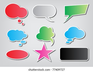 Paper speech bubbles