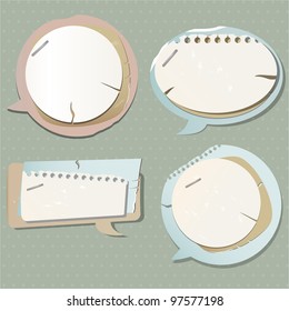 Paper speech bubbles