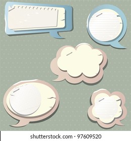 Paper speech bubbles
