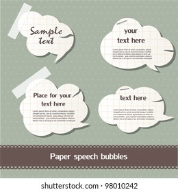 Paper speech bubbles