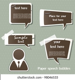 Paper speech bubbles