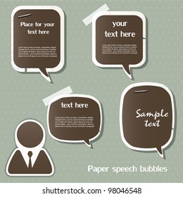 Paper speech bubbles