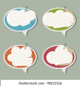 Paper speech bubbles