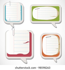 Paper speech bubbles