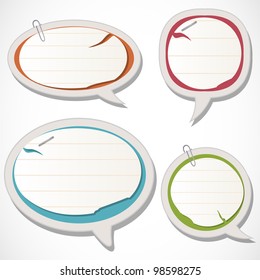 Paper speech bubbles