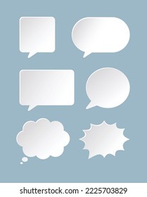 Paper speech bubbles design template