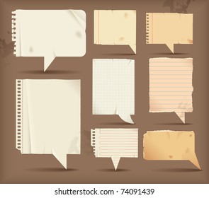 Paper speech bubbles - rectangular
