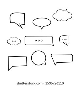 Paper speech bubbles.Speak message cartoon graphic cloud shape