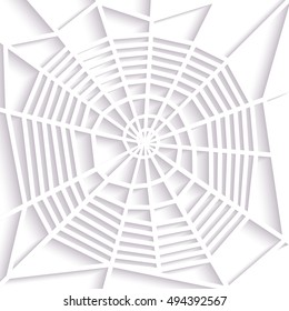 Paper Spider Web. Spiral Orb Web Type. Halloween Decoration. Icon.