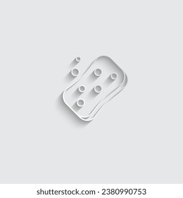 Papierschwamm-Symbol, Vektorgrafik-Waschsymbol 