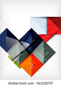 Banner mit quadratischen Papierformen