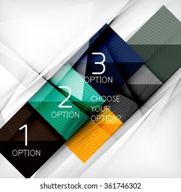 Paper square shapes banner