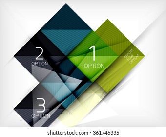 Banner de formas cuadradas de papel