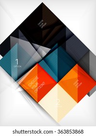 Paper square shapes banner