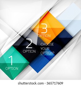 Paper square shapes banner