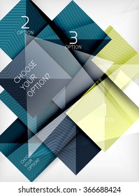 Paper square shapes banner