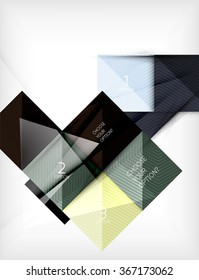 Paper square shapes banner