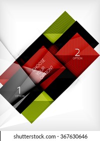 Paper square shapes banner