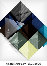 Paper square shapes banner