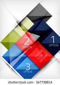 Paper square shapes banner