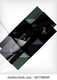 Banner de formas cuadradas de papel