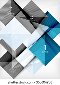 Paper square shapes banner