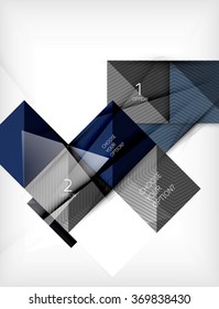 Paper square shapes banner