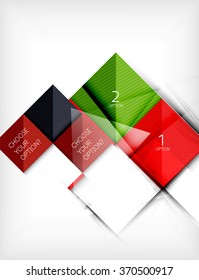 Paper square shapes banner
