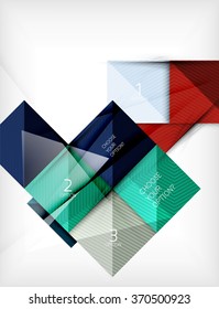 Banner mit quadratischen Papierformen