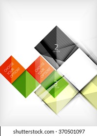 Banner mit quadratischen Papierformen