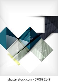 Banner de formas cuadradas de papel