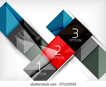 Paper square shapes banner