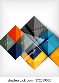Banner mit quadratischen Papierformen