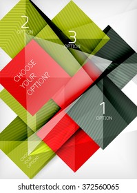 Paper square shapes banner