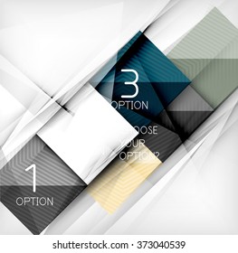 Paper square shapes banner
