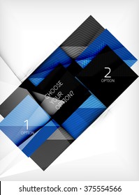 Banner de formas cuadradas de papel