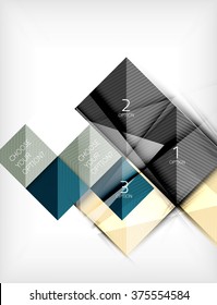 Paper square shapes banner