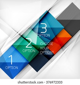 Paper square shapes banner